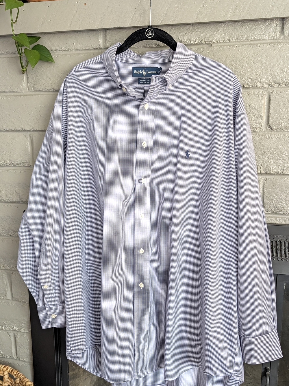 Classic Vintage 1990's Ralph Lauren Men’s 100% Cotton Button-Down Shirt